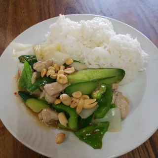 Kung Pau Chicken on Rice