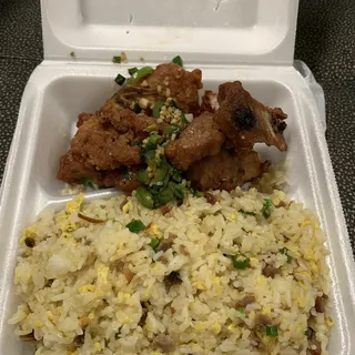 Salt and Pepper Pork Chop on Rice