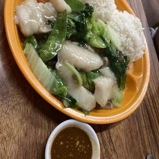 Sea Bass with Vegetable on Rice