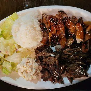 Chicken and Beef Teriyaki Combo