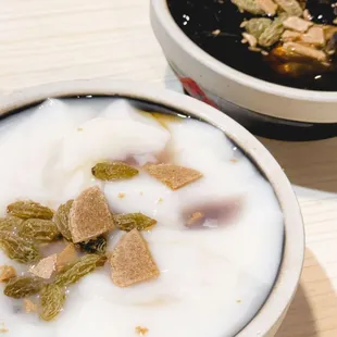 a bowl of soup and a bowl of soup