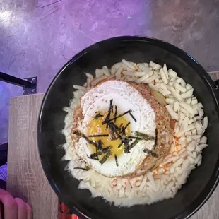 Fried rice with cheese