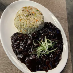 Fried rice with jajang sauce