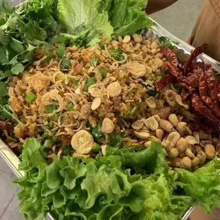 Tray of nam khao