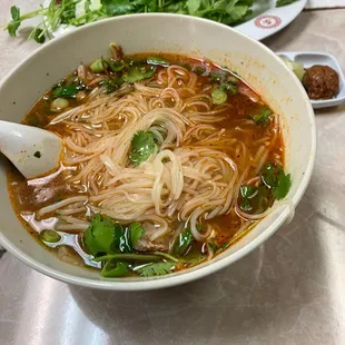 Beef pho after I added hot chili oil.. must try