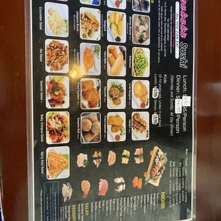 Menu with pictures