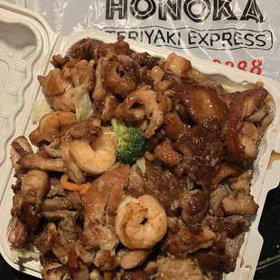 Combo Teriyaki Chicken, Beef &amp; Shrimp