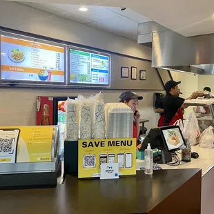 customers at the counter