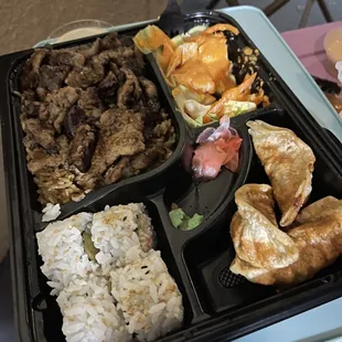 Beef, fried rice Bento Box