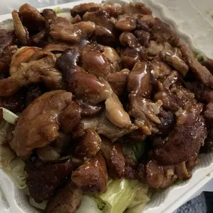 Chicken and Shrimp Teriyaki with just veggies
