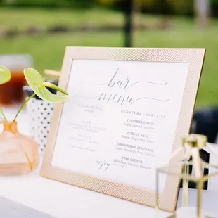 One of our beautiful bar setups.