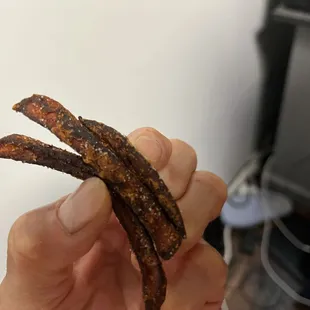 Closer look at some of the burnt fries