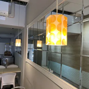 a view of the dining area