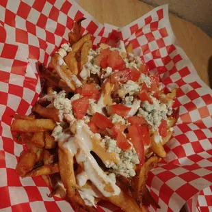 Blue cheese fries. Bomb