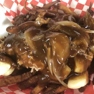 Kalua Poutine Fries. Wow. As a Canadian, I can say they did this justice