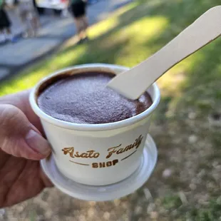 Free Peppermint Mocha Sherbert from Asato Family and Hawaiian Telecom, mahalo! At the 2024 Public Workers' Electric Light Parade