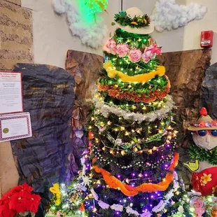 another tree with leis