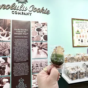 Their new cookie flavor , MATCHA MACADEMIA