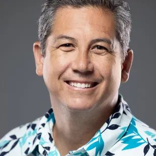 Headshot in our photo studio in Honolulu, Hawaii.
