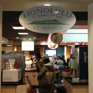 a woman at a counter