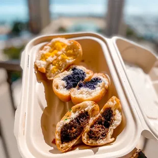 mini manapua: lilikoi, ube &amp; coffee