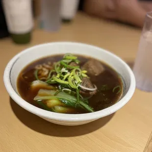 Beef Noodle combo with beef and tendon (served on the side)