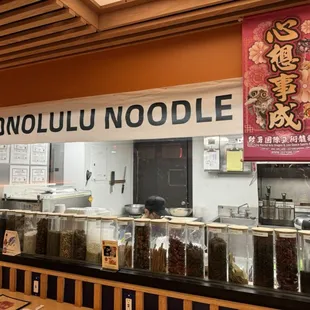 Inside the food stall