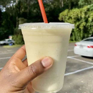 Fresh piña colada smoothie