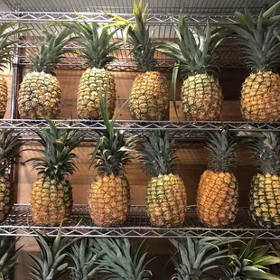 Display of pineapples