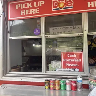 a food truck selling pick up items