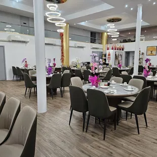 Clean, well-lit, spacious environment