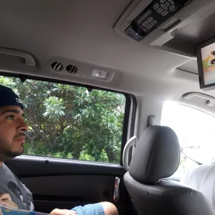 Cartoons on the ready for son and daughter.