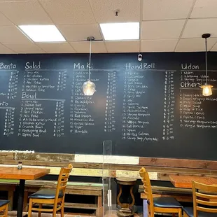 sushi and sashimi, interior