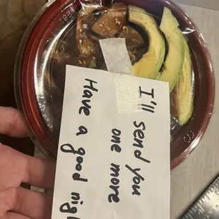 An example of kindness from the people at the restaurant!