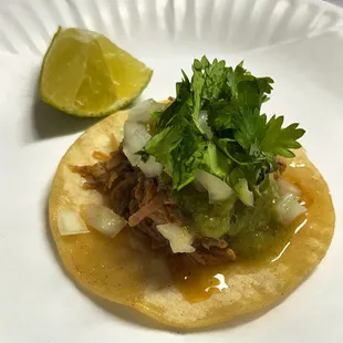 Carnitas Tacos w/Flour Tortilla