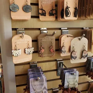 Some essential oil diffuser earrings from the gift shop, look at the cute red panda.