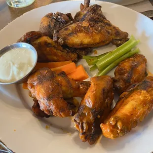 Half Cajun half Buffalo grilled 8 pc wings