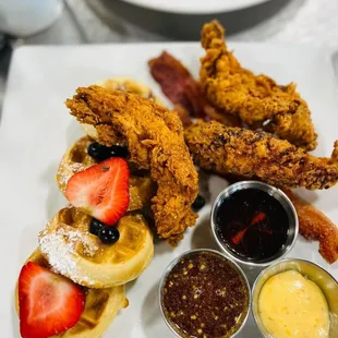 Chicken and waffles