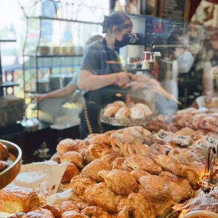 a bakery with pastries and pastries