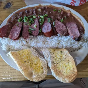 Weekday lunch red beans and rice