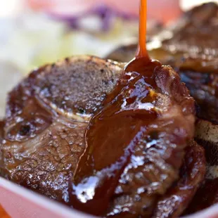 #7 Kalbi plate (asked for butter spicy sauce on side)