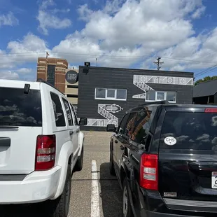 Outside - so much parking!!