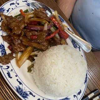 G17. Mongolian Beef with Rice