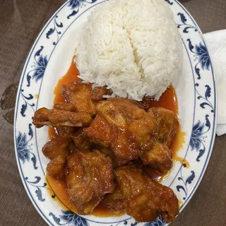 G20. Sweet & Sour Spareribs with Rice