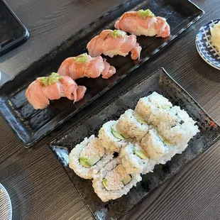 Fatty tuna and California Roll