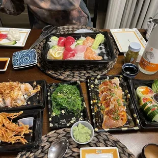 food, sashimi, sushi and sashimi, sushi