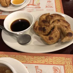 Pan fried pork dumplings