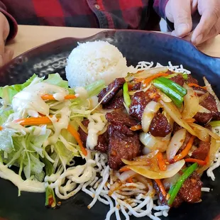 Mongolian beef plate