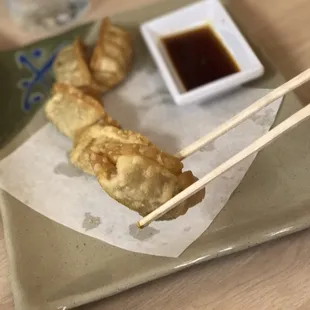 Fresh and crunchy gyoza!