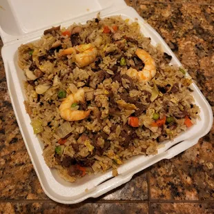 Combination Fried Rice ( chicken, beef &amp; shrimp)